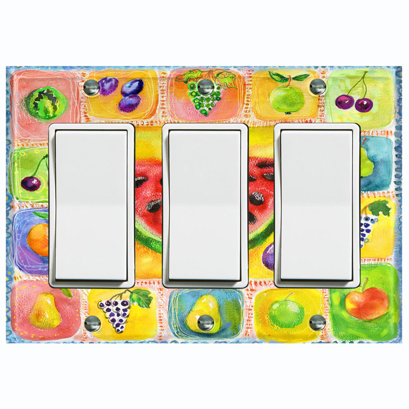 Food & Beverage 3 - Gang Toggle Light Switch Standard Wall Plate