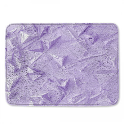 Purple Geometric Texture Bath Mat