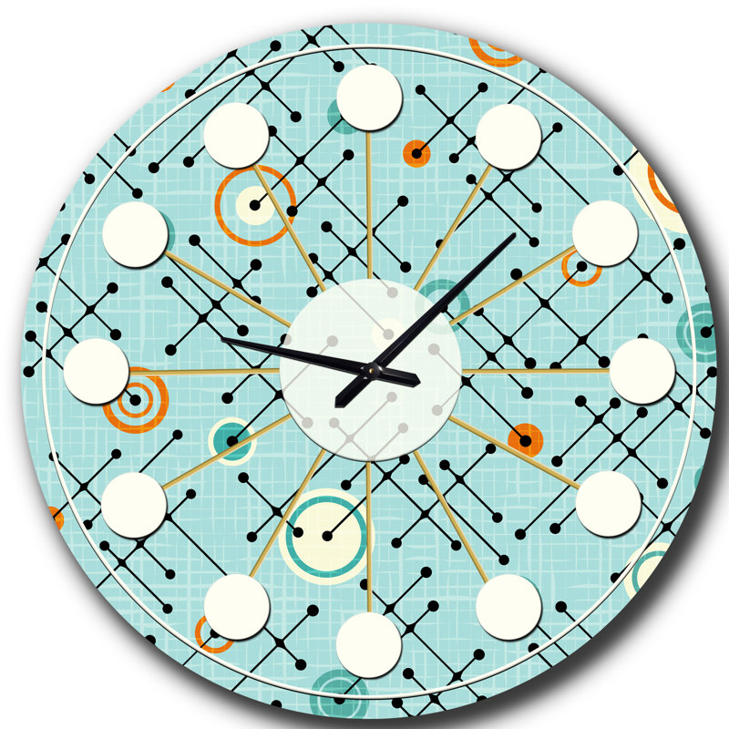 Horloge murale rétro Mid-Century, Moyenne