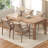 Light Walnut Rectangular Solid Dining Table For Dining Room/Kitchen-602741918