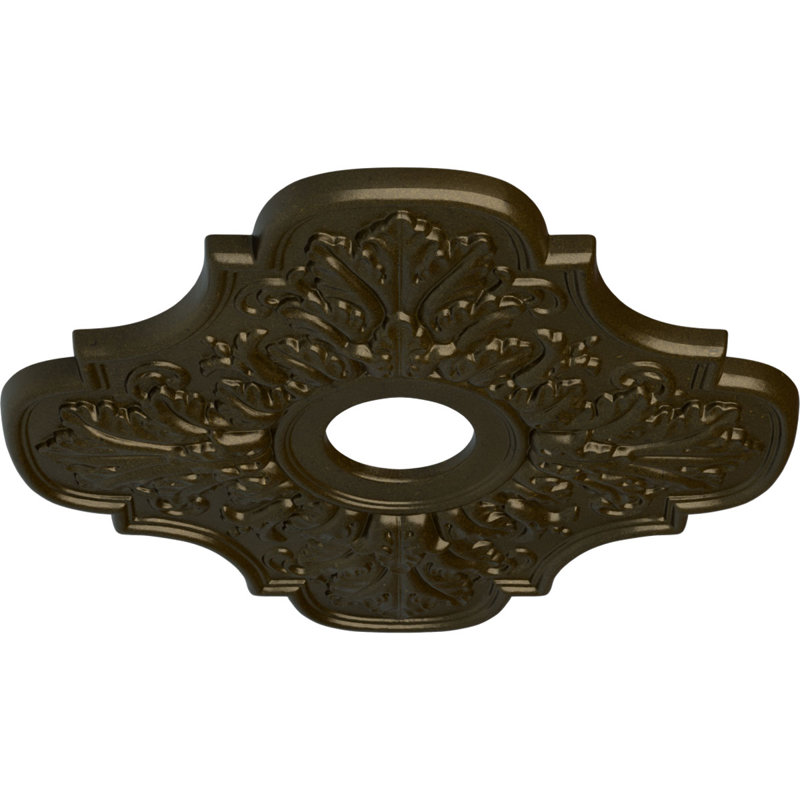 Médaillon de plafond Endurathane Orléans, P 17 5/8 po x P 3 5/8 po x P 1 7/8 po (convient aux auvents jusqu'à 4 5/8 po), finition hamamélis peinte à la main