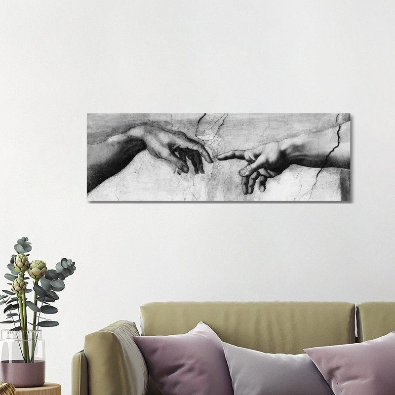 The Creation Of Adam V by Michelangelo - Wrapped Canvas Panoramic Painting, No Frame, 121.92 cm H x 40.64 cm W x 1.91 cm D