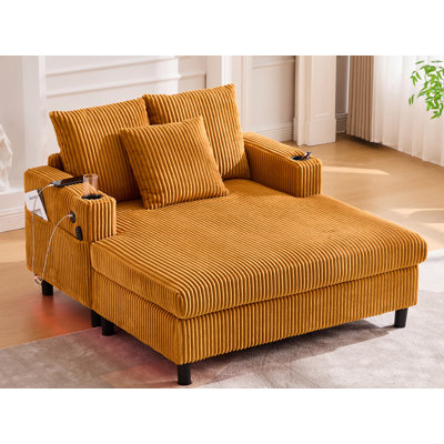 Chaise longue rembourrée 50 po