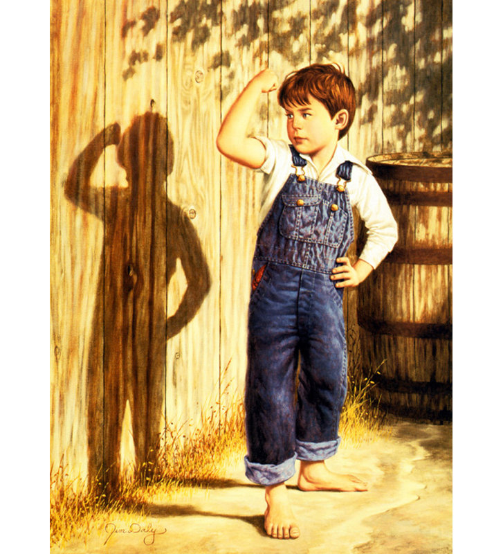 The Muscle Man, 24" H x 17" W
