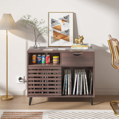 Storage Power Outlet Audio Cabinet