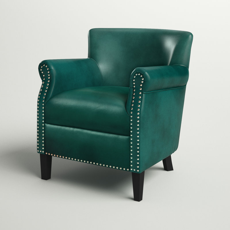Fauteuil de 29,5 po de largeur Gail, Similicuir bleu sarcelle