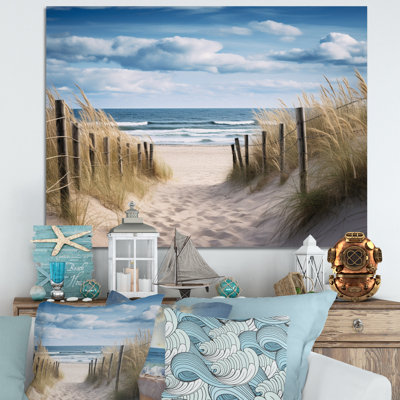 Tranquillity Path To Dune Beach I Framed On Canvas Print