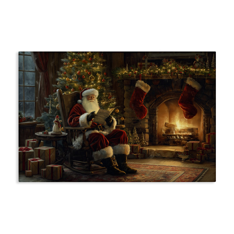 «Santa Claus» par Fire, art mural par Imagine It Images, H 16 po x l 24 po