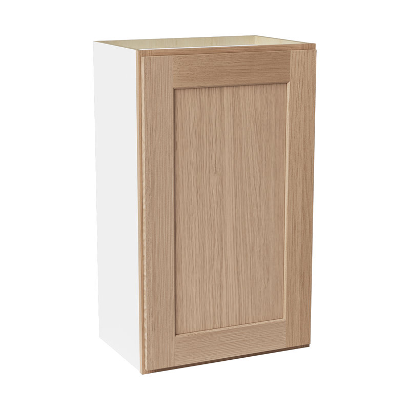 Armoire de cuisine en bois massif prête à assembler, H 30 po x l 18 po x P 12 po, Chêne Redondo