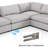 Nuccio 4-Piece Minimalist Modern Soft-Upholstered Sectional With Ottoman-131636838