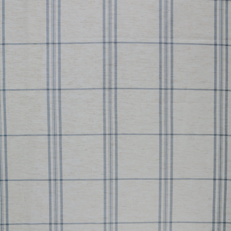 Panneau de rideau semi-diaphane avec passe-tringle Fryman Farmhouse, Bleu / lin, l 54 po x L 84 po