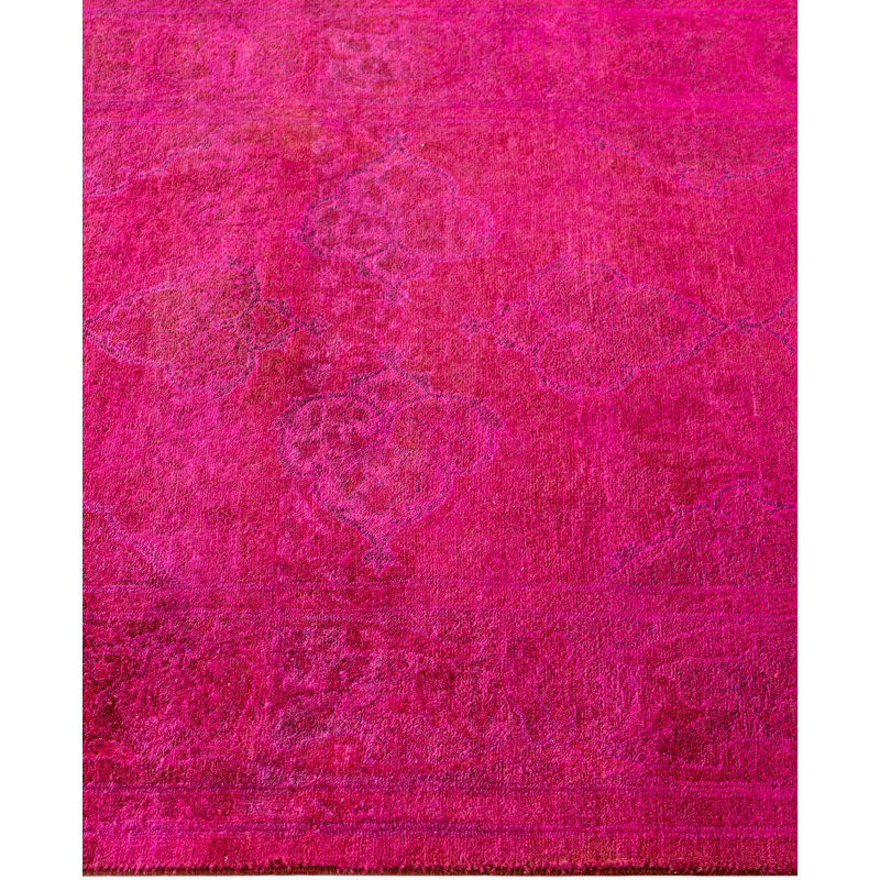 Overdyed One-of-a-Kind 2' 6" X 10' 5" Hand Knotted Area Rug