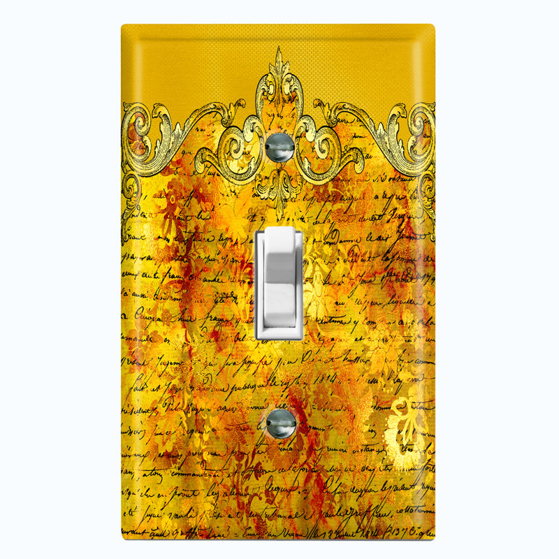Patterned 1 - Gang Toggle Light Switch Standard Wall Plate