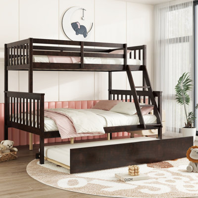 Sotion Solid Wood Standard Bunk Bed with Trundle by Harriet Bee