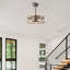 Ventilateur de plafond antique en cage 18 po avec finition industrielle rustique