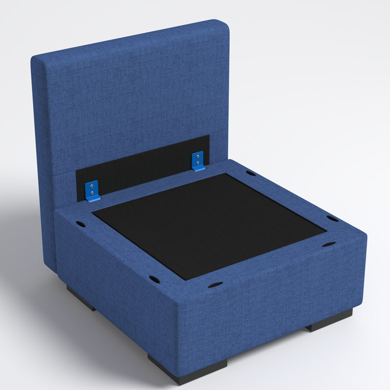 Fauteuil d'appoint moderne et moderne, siège élégant et confortable pour n'importe quelle pièce, Mélange de polyester bleu