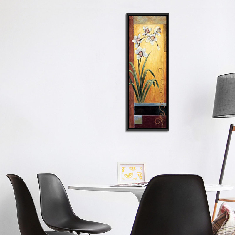 «Orchid», reproduction d'art sur toile, H 48 po x l 16 po x P 1,5 po, Cadre noir