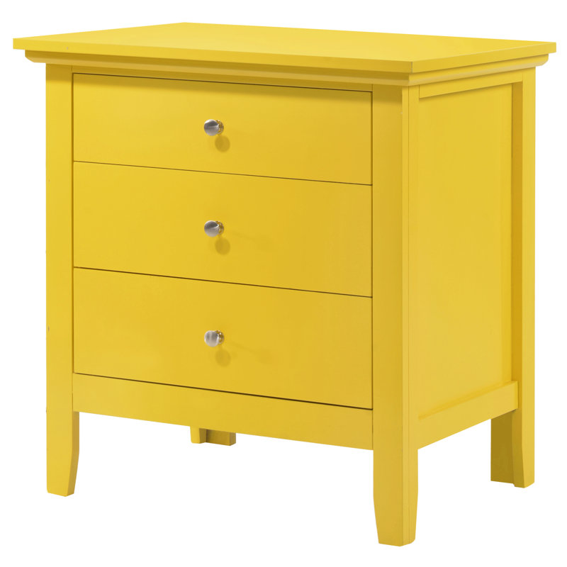 Vibrant Casual Yellow Nightstand, Yellow