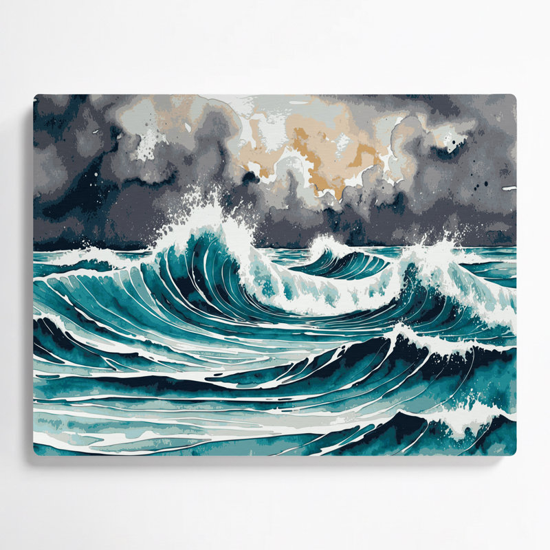 Art mural vert en métal Coastal Ocean Estate Collection, H 11 po x l 14 po