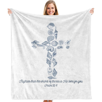 Cadeaux pour femmes Christian, couverture côtière Christian Beachy, cadeaux d'anniversaire pour femmes belle-sœur, jeté pour l'écriture de jeté pour lit, salon, 80 x 60 po