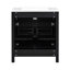 30" Bathroom Vanity With Ceramic Sink, Black Modern Cabinetry, 2 Doors And Shelf For Space Utilization Basin, Height-Adjustable
