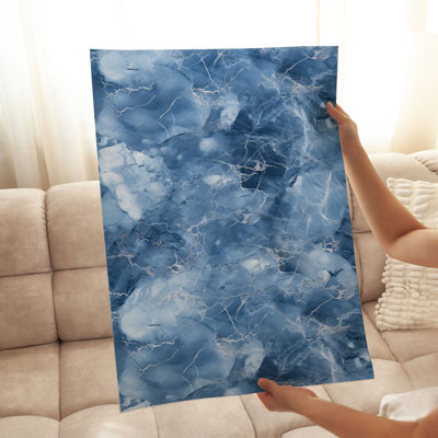 «Abstract Blue Geode», reproduction d'art moderne sans cadre II