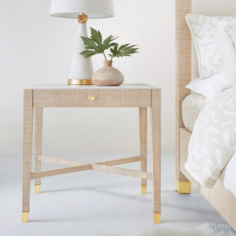 Table de chevet en raphia Palmetto