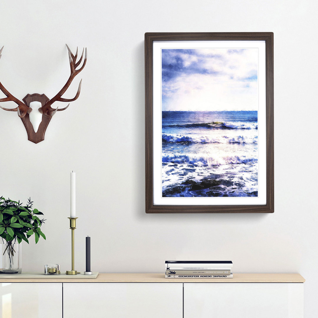Surfing in Rhode Island - Framed Print