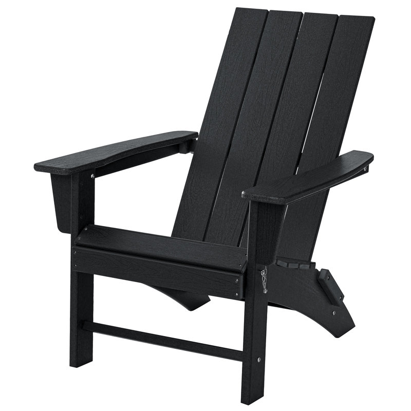 Chaise Adirondack pliable Heimo, Noir
