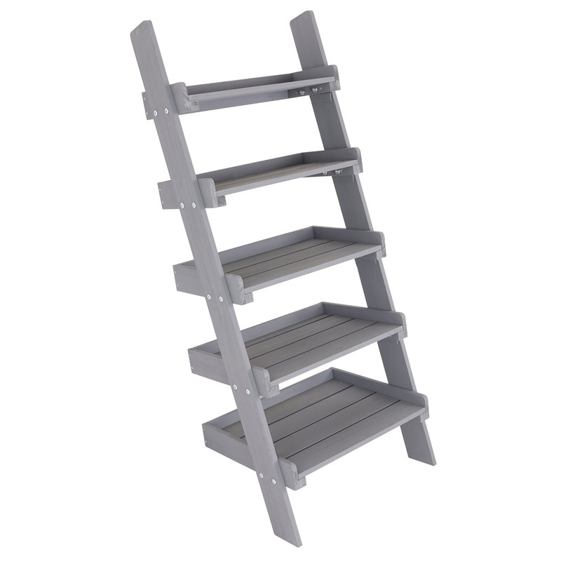 Franceline Wood Weather Resistant Plant Stand