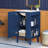 Freestanding Single Vanity Set,Chic Half-Moon Pulls-829739343