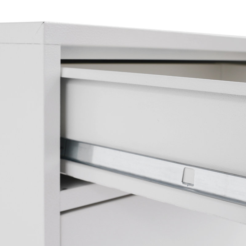 Tervel 1-Drawer Vertical Filing Cabinet with Locks, White