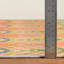 Seneca Machine Printed Polyester Chevron Area Rug in Turquoise/Red/Yellow-39799812