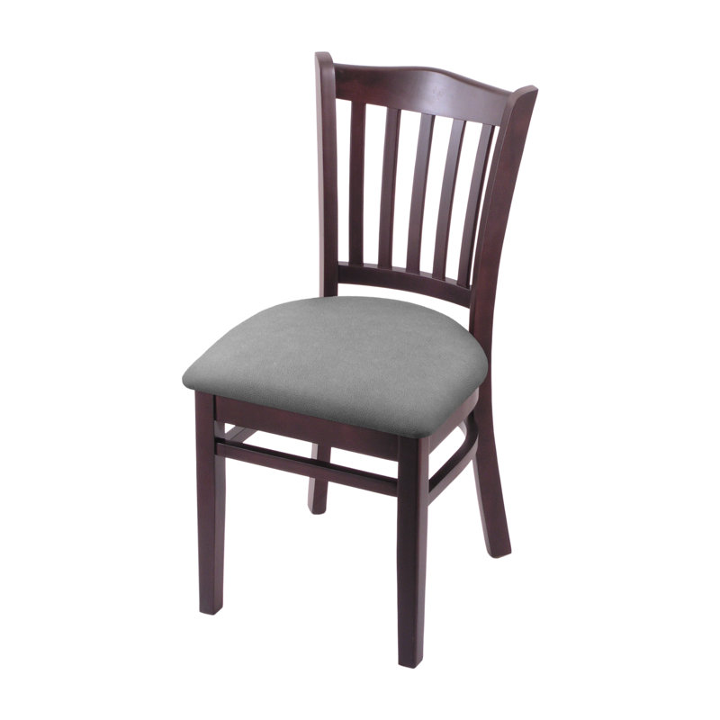 Hampton 18'' H Upholstered Beech Side Chair, Dark Cherry, Canter Folkstone Gray