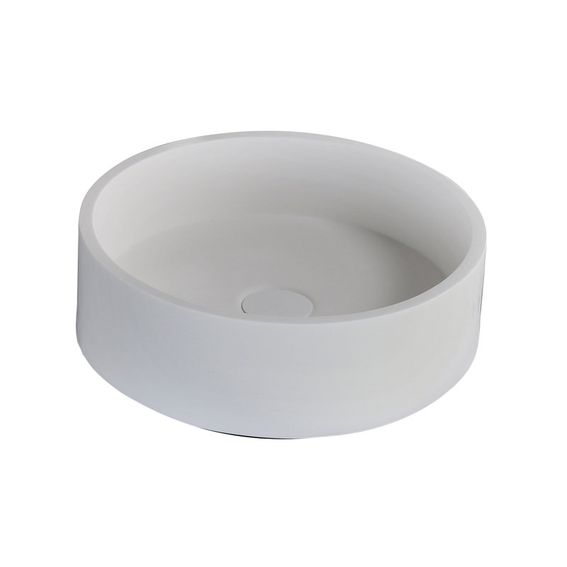 Lavabo de salle de bain vasque circulaire Aura , Blanc lustré