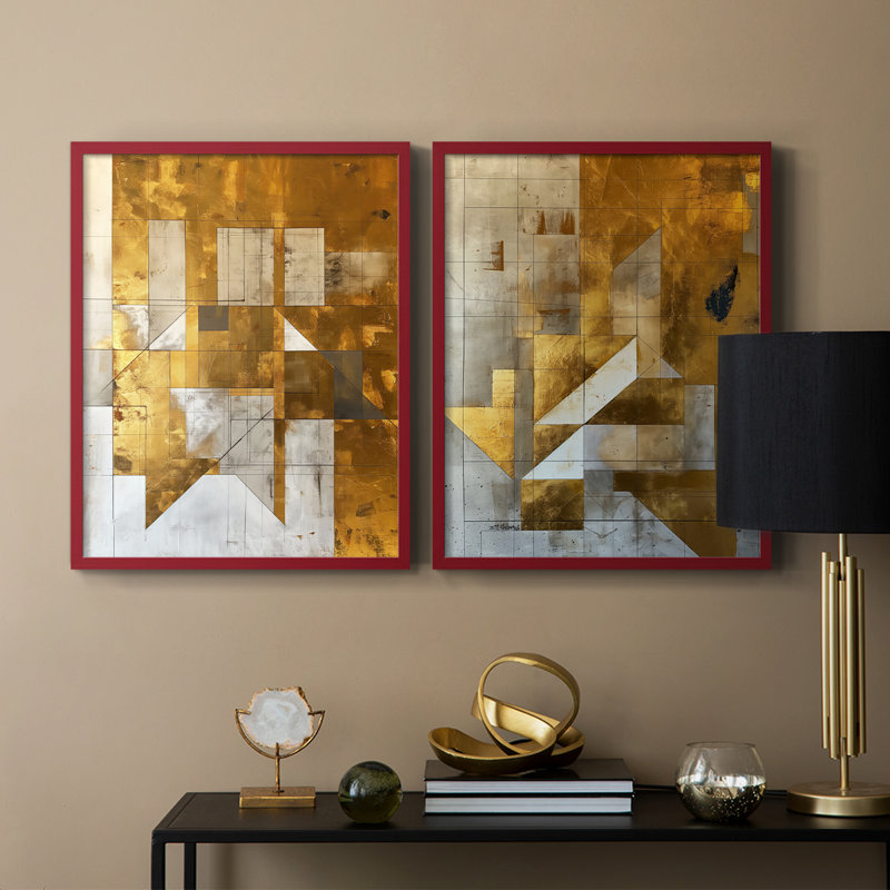 ABSTRACT Series CXV - reproduction encadrée de qualité supérieure - prête à être accrochée - aucun clou requis - aucun clou requis