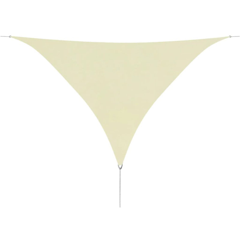 3.6m x 3.6m Triangular Shade Sail, Cream