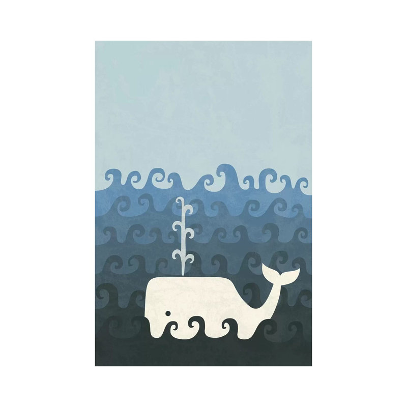 The Whale by HandsOffMyDinosaur - Gallery-Wrapped Canvas Giclée on Canvas, 66.04 cm H x 45.72 cm W x 1.91 cm D