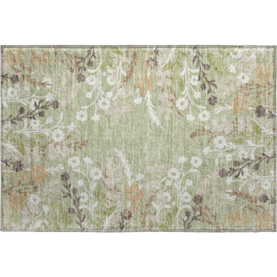 Premium Machine Washable Mayfield AMF2334 Floral Rug