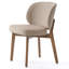 Chaise de salle à manger rembourrée de 20,1 po de largeur, fauteuil d'appoint à dossier haut, fauteuil sans accoudoirs avec pieds en bois massif pour salle à manger, meuble-lavabo de bureau, kaki, simple-1023649125-1024457917