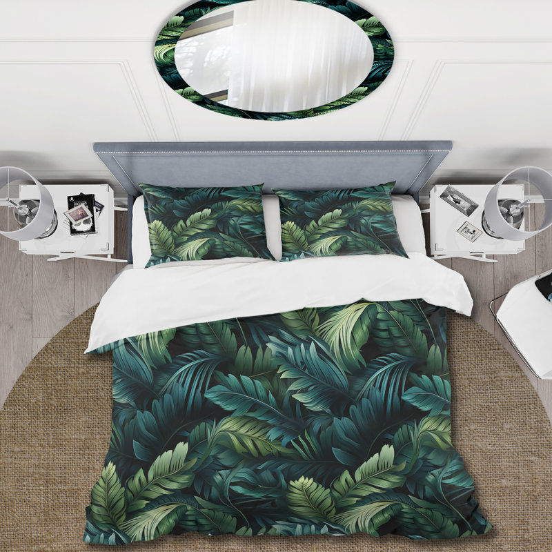 Moody Tropics Moody Patterns I Duvet Cover, Twin Duvet Cover + 1 Standard Sham