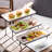 3 Tier Serving Stand Tiered Serving Stand With 3 Porcelain Serving Platters Trays,Black