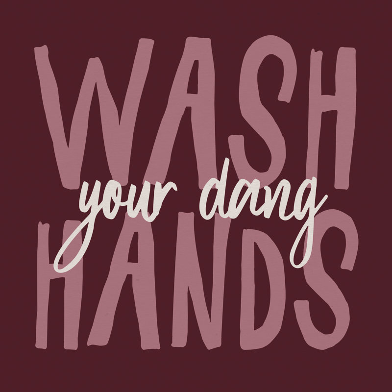 Bathroom Advice I Purple by Wild Apple Portfolio - Wrapped Canvas Print, 51cm H x 51cm W