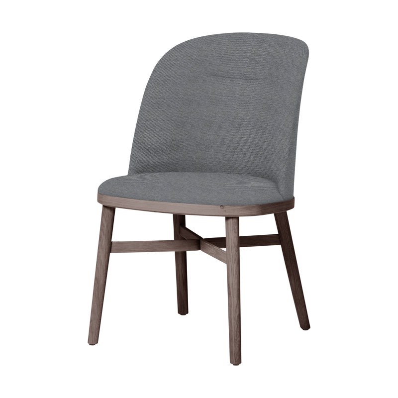 Bund 18'' H Upholstered Dining Chair, Soap Finished Walnut, Era CSE45