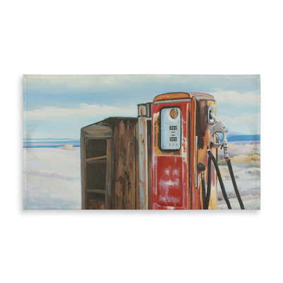 Old Gas Pump Tablecloth - Blue Still Life for Home Decor