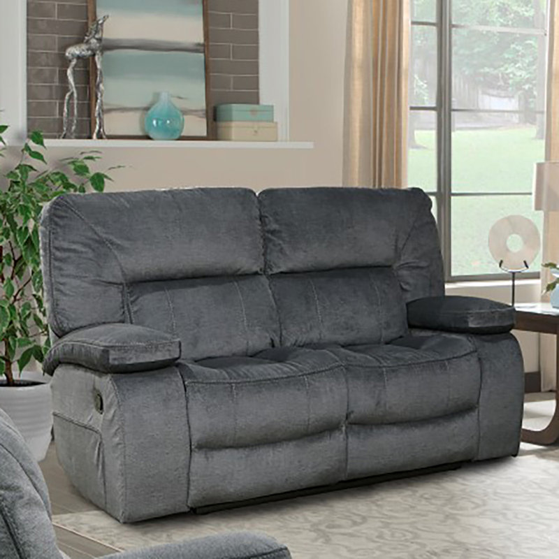 Canapé inclinable manuel à accoudoirs coussinés 86,5 po Marcel, 41" H x 63.5" W x 40" D, Polo
