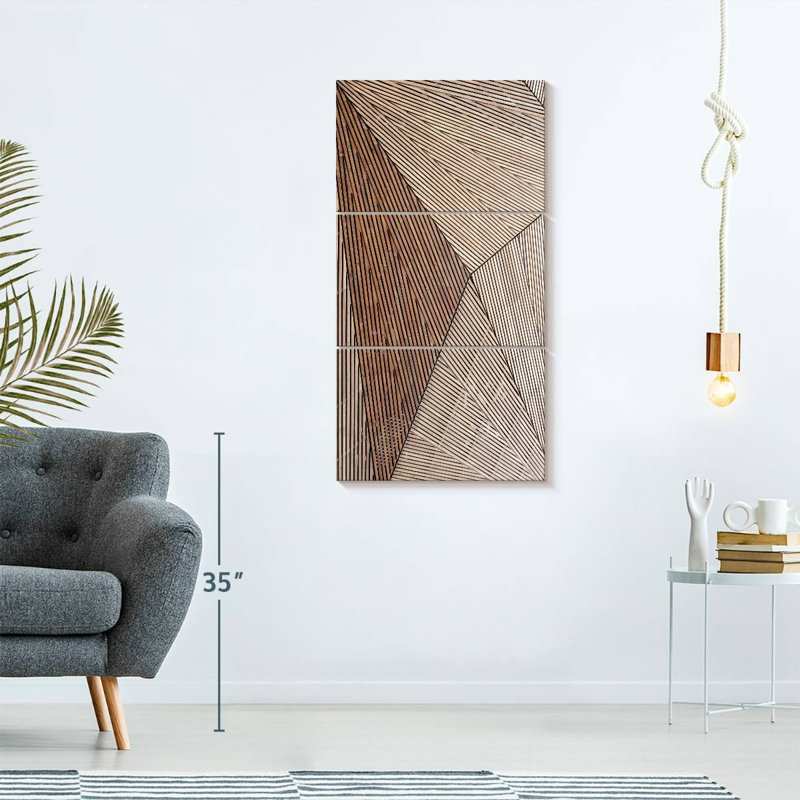 Architecture, structure en bois, 3 pièces, H 62 po x l 30 po x P 1,25 po