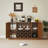 Modern Wavy Curve Sideboard with Wine Rack and Glassware Holder