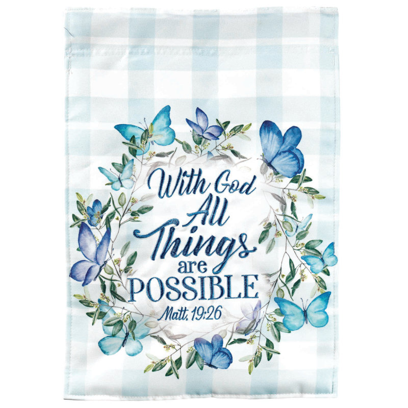 Drapeau de jardin en polyester 13 x 18 po Bhivande
