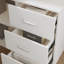 140cm Rotating L-Shaped Desk with 3 Drawers & Storage Shelves - Reversible Home Office Corner Desk-1504224929-1504313202